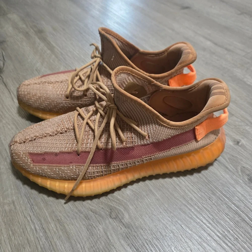 Adidas Yeezy Boost 350 V2 Clay Mens 11.5 Sneakers EG7490 Orange Tan Low Top